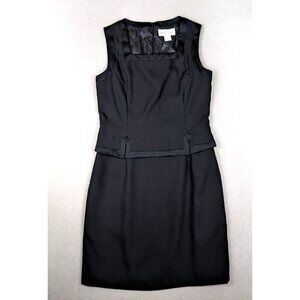 CASUAL CORNER - WOMEN'S BLACK SHEATH DRESS - SQUARE NECK - SIZE 10
